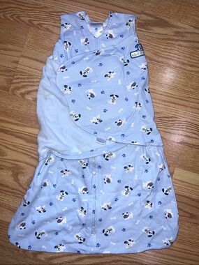 Halo Light Blue Puppy Print Sleep Sack